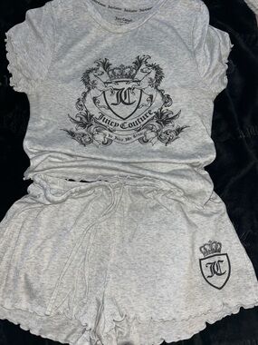 Juicy Couture Light Gray Logo Lounge Set